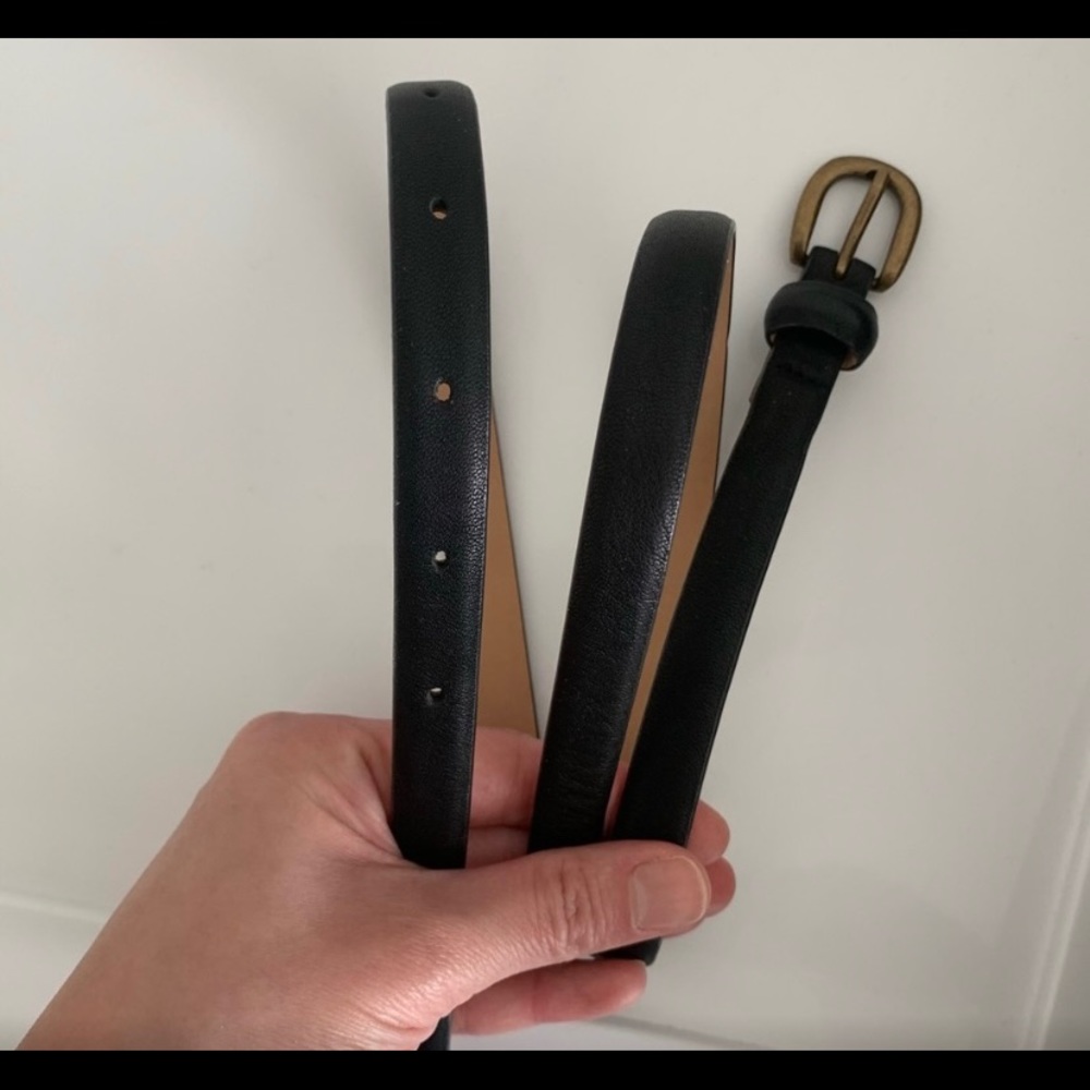 Wilfred Leather Black Belt - Medium